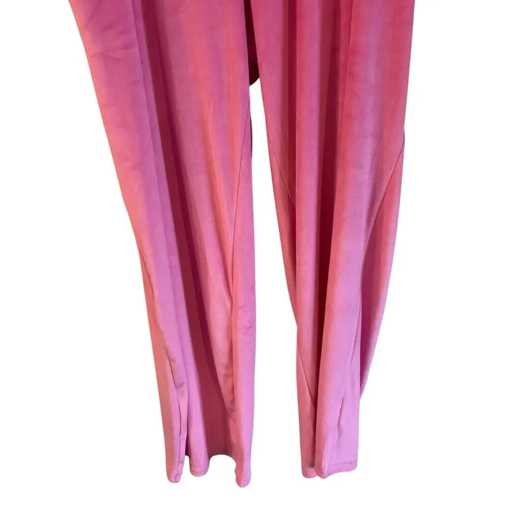 Juicy Couture Womens Velour Pink Track Pants Bling Y2K Size 2X Sleepwear